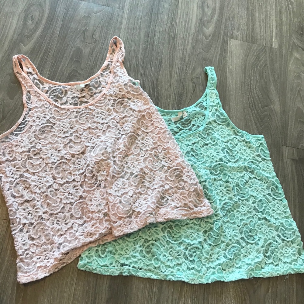 Lace tank tops